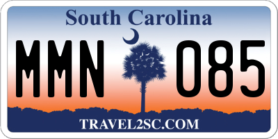 SC license plate MMN085