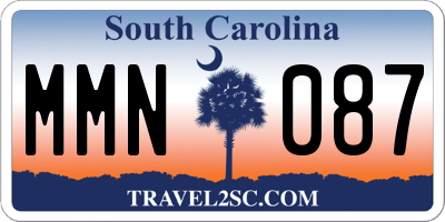 SC license plate MMN087
