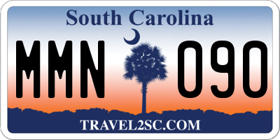 SC license plate MMN090