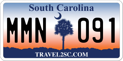 SC license plate MMN091