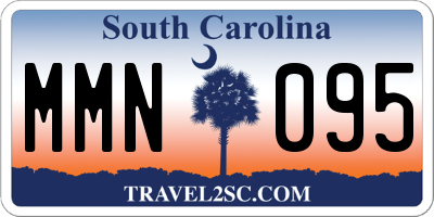 SC license plate MMN095