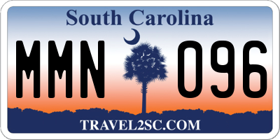SC license plate MMN096