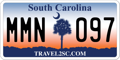 SC license plate MMN097