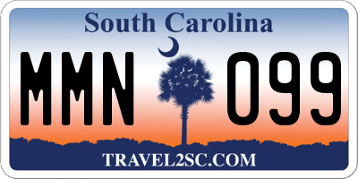 SC license plate MMN099