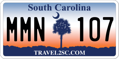 SC license plate MMN107