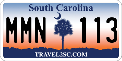 SC license plate MMN113