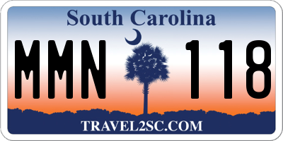 SC license plate MMN118