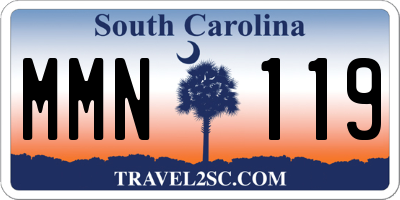 SC license plate MMN119