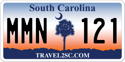 SC license plate MMN121