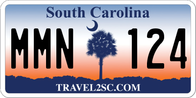 SC license plate MMN124