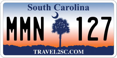 SC license plate MMN127