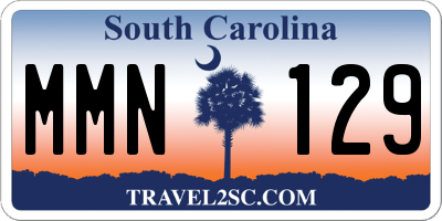 SC license plate MMN129