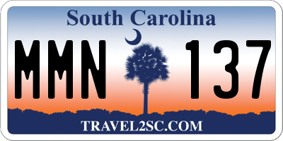 SC license plate MMN137