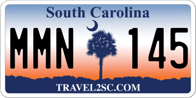 SC license plate MMN145