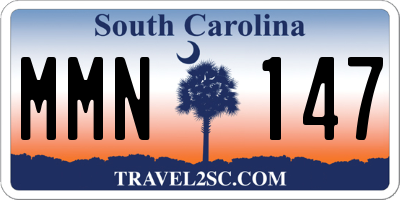 SC license plate MMN147