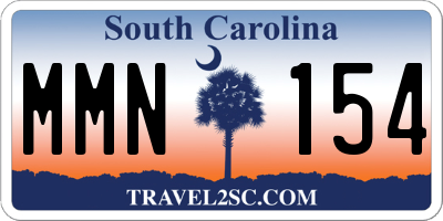 SC license plate MMN154
