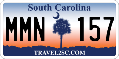 SC license plate MMN157