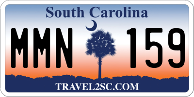 SC license plate MMN159