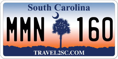 SC license plate MMN160