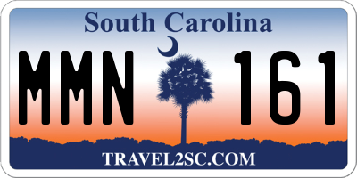 SC license plate MMN161