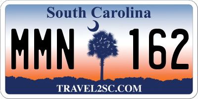 SC license plate MMN162
