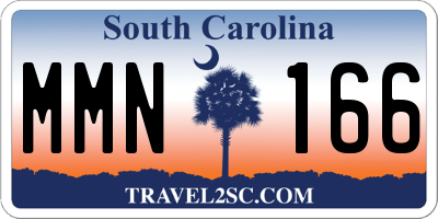 SC license plate MMN166