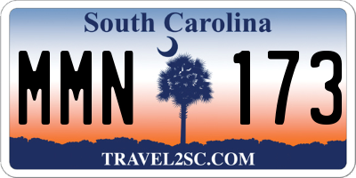 SC license plate MMN173