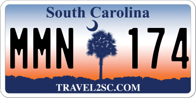 SC license plate MMN174