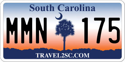SC license plate MMN175