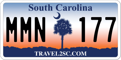 SC license plate MMN177