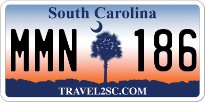 SC license plate MMN186