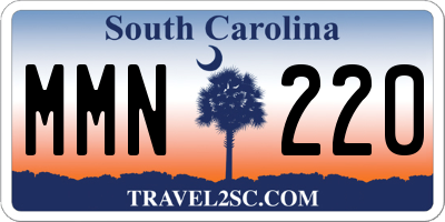 SC license plate MMN220