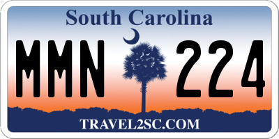 SC license plate MMN224