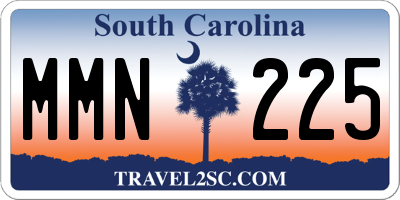 SC license plate MMN225