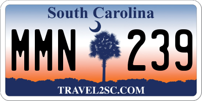 SC license plate MMN239