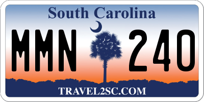 SC license plate MMN240