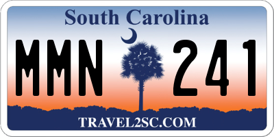 SC license plate MMN241