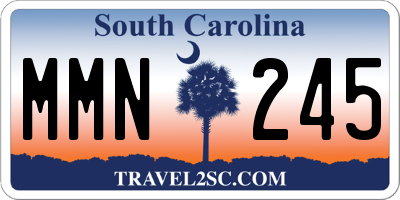 SC license plate MMN245