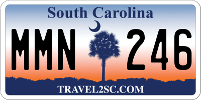 SC license plate MMN246