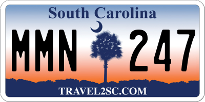 SC license plate MMN247