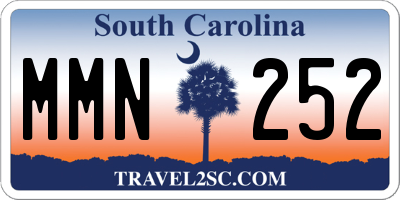 SC license plate MMN252