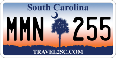 SC license plate MMN255