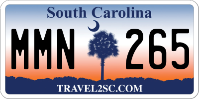 SC license plate MMN265