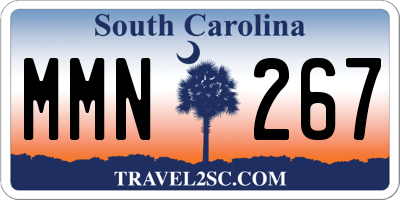SC license plate MMN267