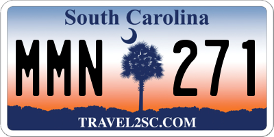 SC license plate MMN271