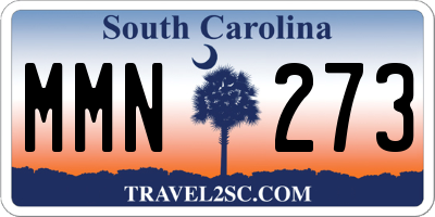 SC license plate MMN273