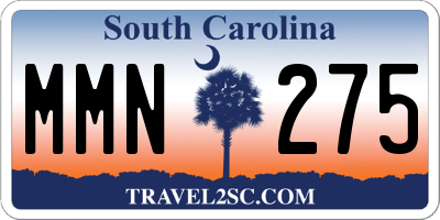 SC license plate MMN275
