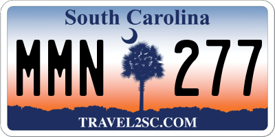 SC license plate MMN277