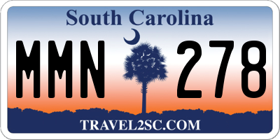 SC license plate MMN278