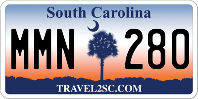 SC license plate MMN280